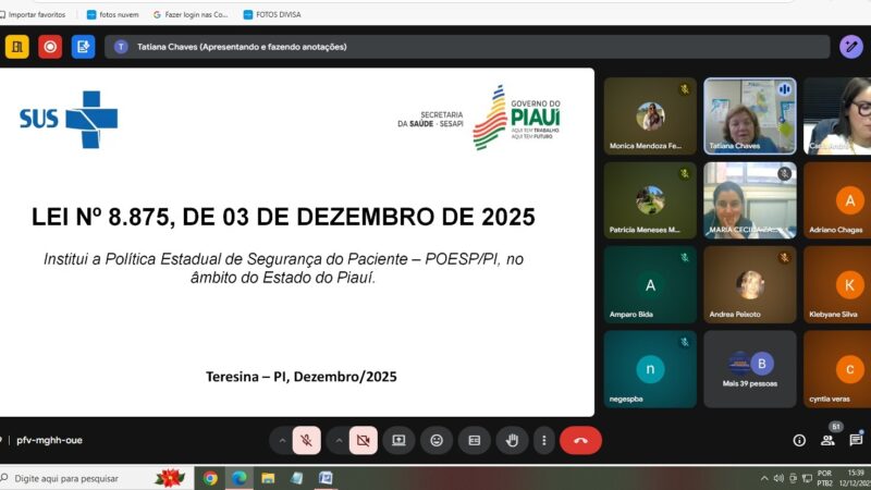 Piauí é o primeiro estado a instituir Política Estadual de Segurança do Paciente do Brasil
