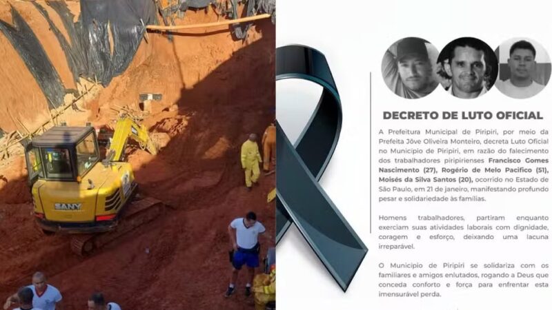 Piripiri em Luto: Corpos de trabalhadores mortos em obra no interior de SP chegam hoje ao PI