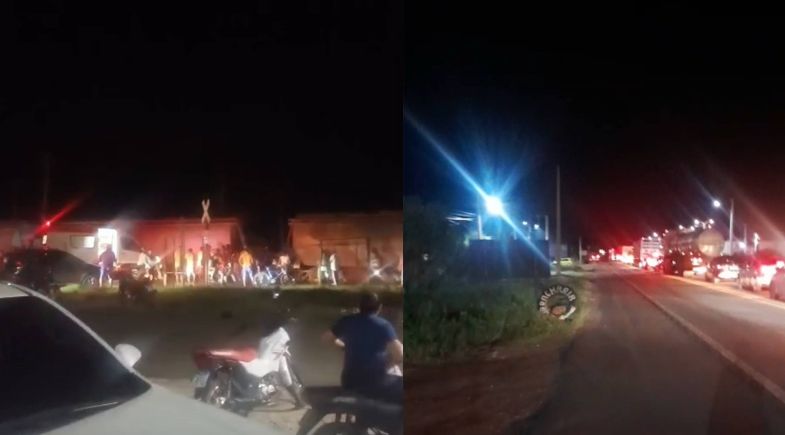 Trem colide com carro na entrada de Altos, na BR-343, e causa congestionamento; vídeo!