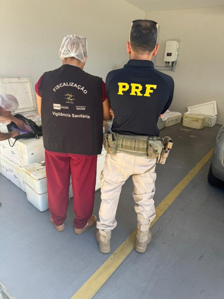 PRF apreende 650 kg de queijo e pescado transportados sem documentação fiscal e sanitária na BR-343 em Parnaíba